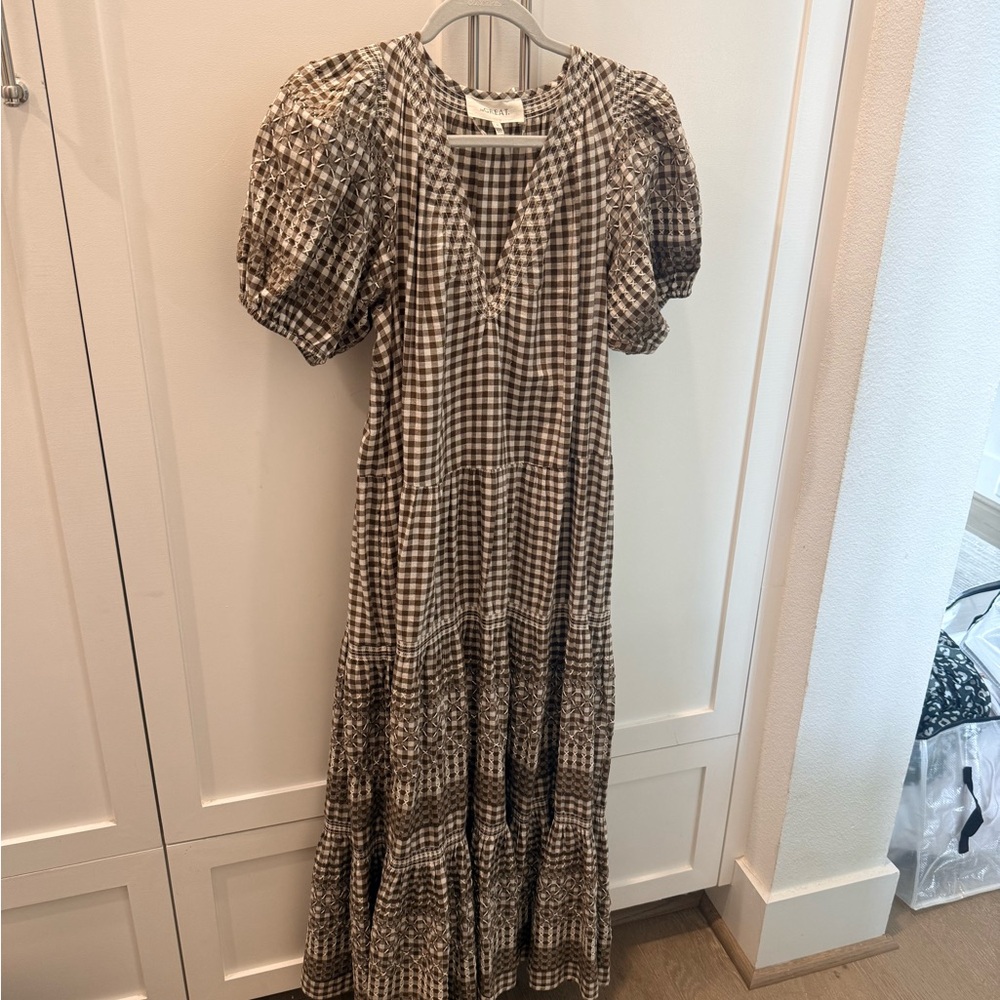The avenue (the Great) Brown, checkered dress